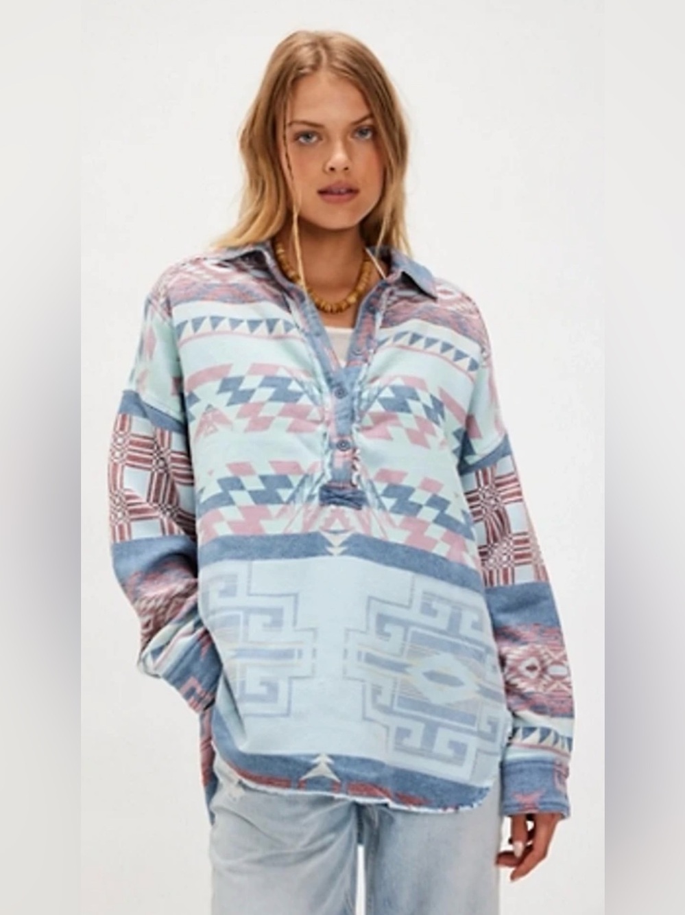 Free People Arizona Sky Pullover in Atlantic Combo